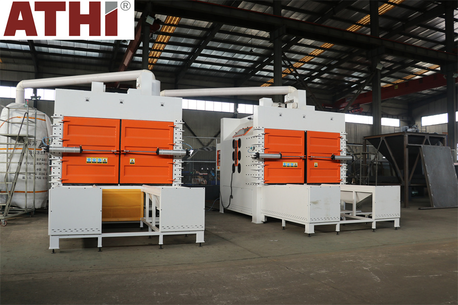 AT-2525T-1D Пескоструйный кабинет с ручной тележкой и поворотным столом