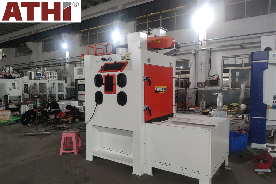 Пескоструйный кабинет AT-1212T-1D с ручной тележкой и поворотным столом